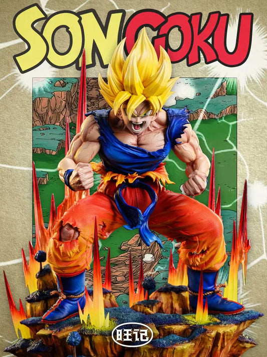 Dragon Ball Wang Ji Studio First Super Saiyan Goku Resin Statue