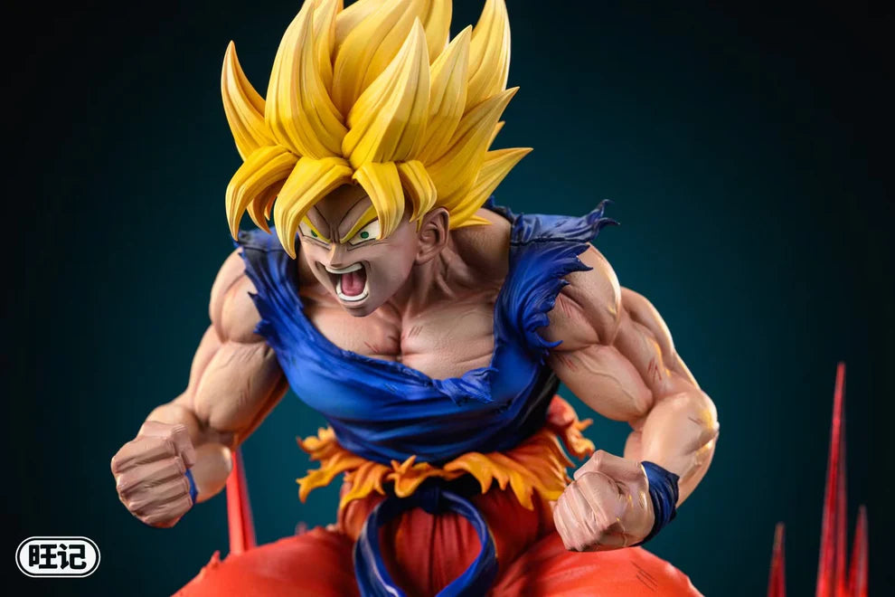 Dragon Ball Wang Ji Studio First Super Saiyan Goku Resin Statue