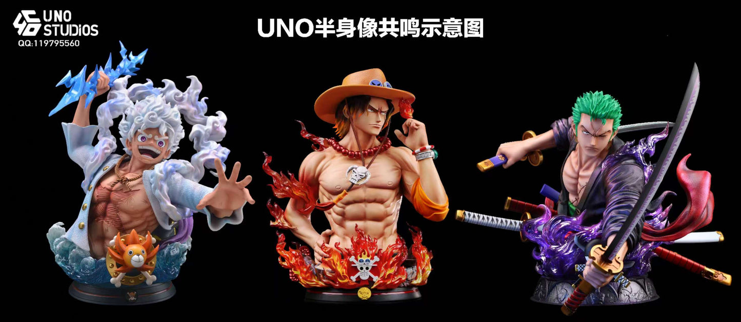 One Piece UNO Studio Portgas D Ace Bust Resin Statue